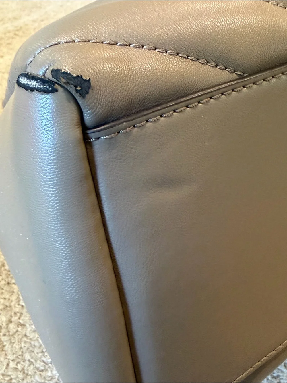 Michael Kors Whitney Taupe Quilted Leather Shoulder Bag